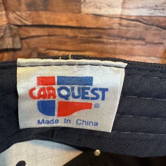 Carquest Auto Parts Embroidered Navy Blue Hat Adjustable Strap Cap Red Trim - Picture 6 of 6